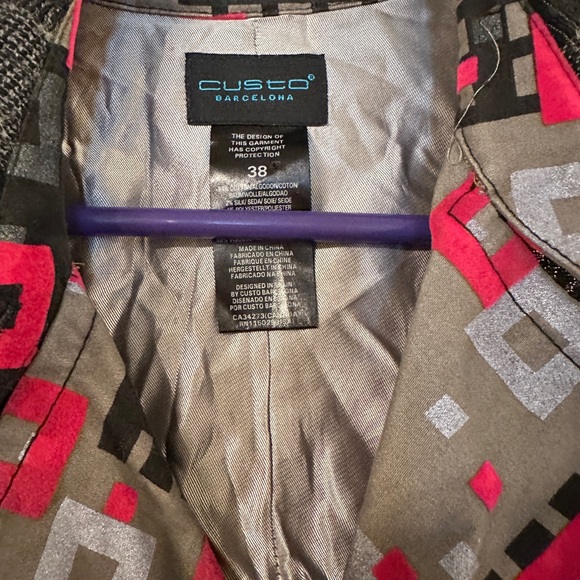 Custo Barcelona mixed media Geometric Trench - Picture 2 of 7